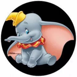 Jedlý papier Dumbo sedený na zemi 19,5 cm