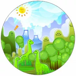 Jedlý papier Dinosauři 19,5 cm