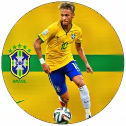 Jedlý papier Neymar s brazílskou vlajkou 19,5 cm