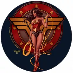 Jedlý papier Wonder woman s logom 19,5 cm