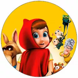 Jedlý papier Karcoolka žlté pozadie 19,5 cm