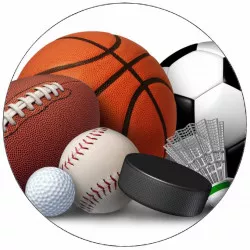 Jedlý papier loptičky pre rôzne športy 19,5 cm