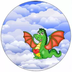 Jedlý papier veselý dráčik 19,5 cm