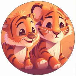 Jedlý papier tigříci 19,5 cm