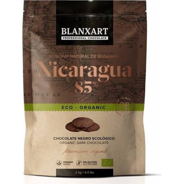 Blanxart Pravá horká čokoláda ECO Nikaragua 85% (2 kg)