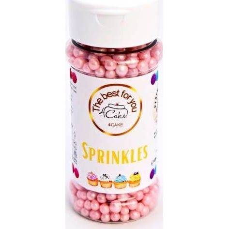 4Cake Sugar-rice perly ružové perly 5 mm (60 g) Besky edition