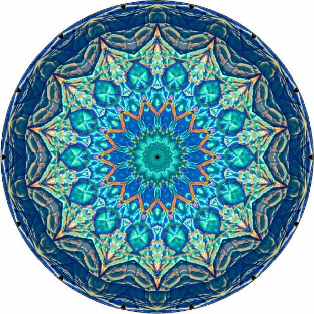 Jedlý papier modrá mandala 19,5 cm