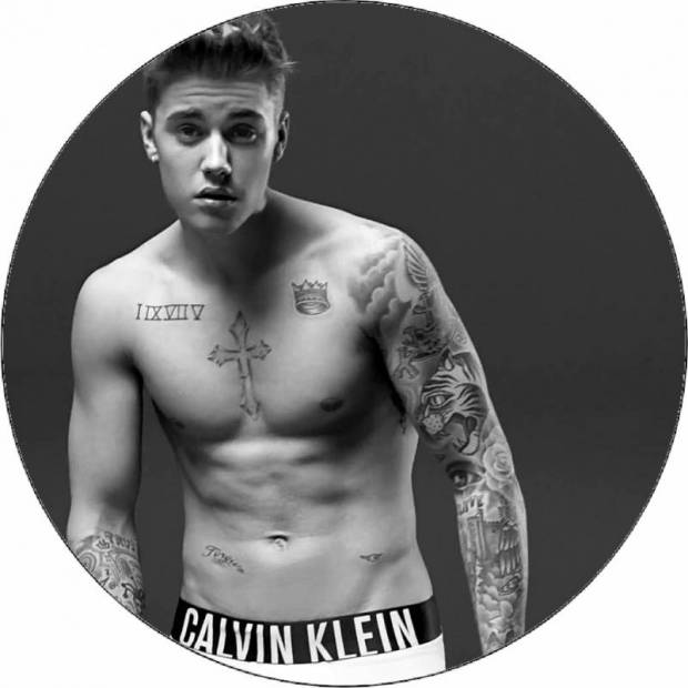 Jedlý papier Justin Bieber s tetovaním 19,5 cm