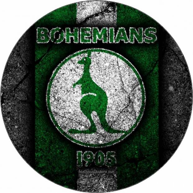 Jedlý papier Logo Bohemians 1905 čierne pozadie 19,5 cm