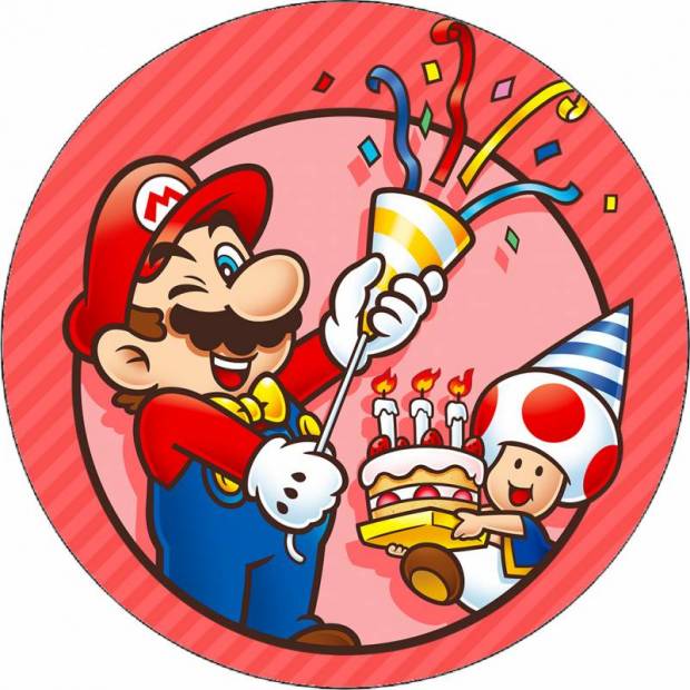 Jedlý papier Super Mario party 19,5 cm