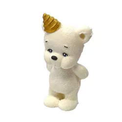 Čokoládový medvídek biely s klobúčikom