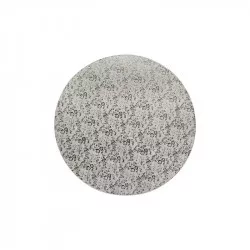 Pevná podložka strieborná 20 cm kruhová sila 1,2 cm