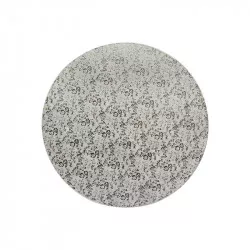 Pevná podložka strieborná 30 cm kruhová sila 1,2 cm