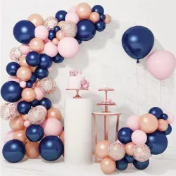 Balónová girlanda ružovo-modrá 121 ks