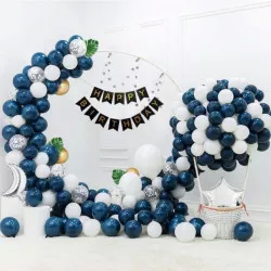 Balónová girlanda modro-biela 43 ks