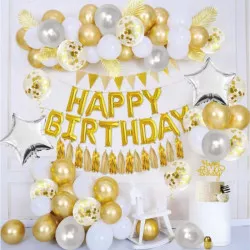 Balóniková girlanda zlatá 46ks