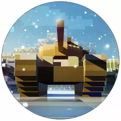 Jedlý papier Minecraft tank 19,5 cm