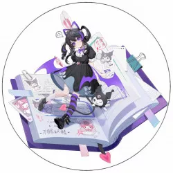 Jedlý papier Kuromi anime 19,5 cm