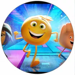 Jedlý papier Emoji vo filme smajlíci 19,5 cm