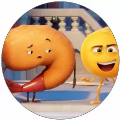 Jedlý papier Emoji vo filme smajlík a kreveta 19,5 cm