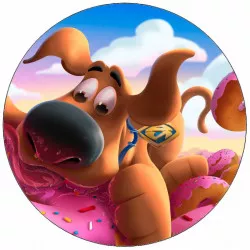 Jedlý papier Scooby a donut 19,5 cm