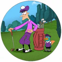 Jedlý papier Phineas a Ferb golf 19,5 cm