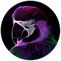 Jedlý papier papagáj digitálne kresba 19,5 cm