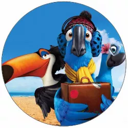 Jedlý papier Rio 2 papagáj Rio a priatelia 19,5 cm