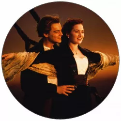 Jedlý papier Titanic Rose a Jack na lodi 19,5 cm