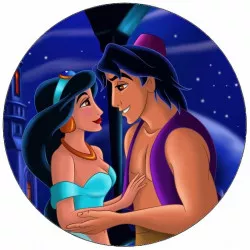 Jedlý papier Jasmína a Aladin 19,5 cm