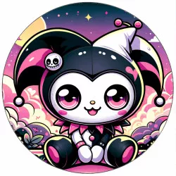 Jedlý papier Kuromi ako šaško 19,5 cm