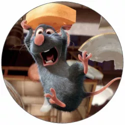 Jedlý papier Ratatouille Remi so syrom na hlave 19,5 cm