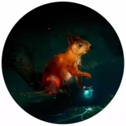 Jedlý papier veverka so svietiacou guličkou 19,5 cm