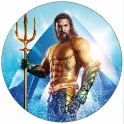 Jedlý papier Aquaman s trojzubcom 19,5 cm