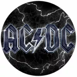 Jedlý papier logo AC/DC modré logo 19,5 cm