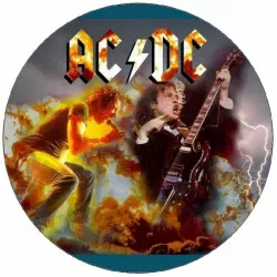 Jedlý papier logo AC/DC kapela 19,5 cm