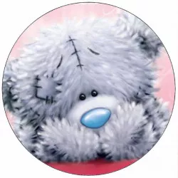 Jedlý papier ležiaci roztomilý medvedík 19,5 cm