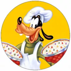 Jedlý papier Goofy s pizzou 19,5 cm