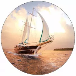 Jedlý papier plachetnica na mori 19,5 cm