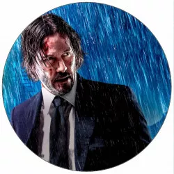 Jedlý papier John Wick v daždi 19,5 cm