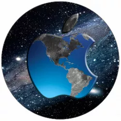 Jedlý papier Apple logo vesmírny 19,5 cm