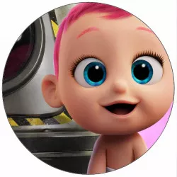 Jedlý papier Mimi šéf dieťa s ružovými vláskami 19,5 cm