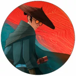 Jedlý papier Modrooko samuraj v okuliaroch 19,5 cm