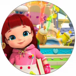 Jedlý papier Rainbow Ruby ako kuchárka 19,5 cm