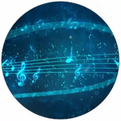 Jedlý papier notová osnova vesmír 19,5 cm