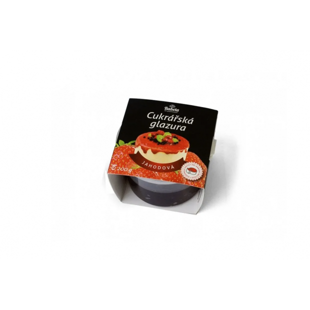 Jahodová cukrárenská poleva 200g