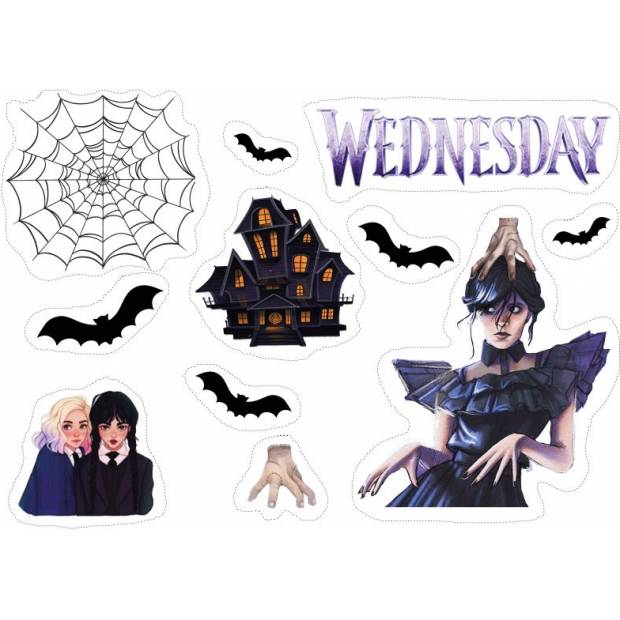 Jedlý papier na vystrihnutie Wednesday