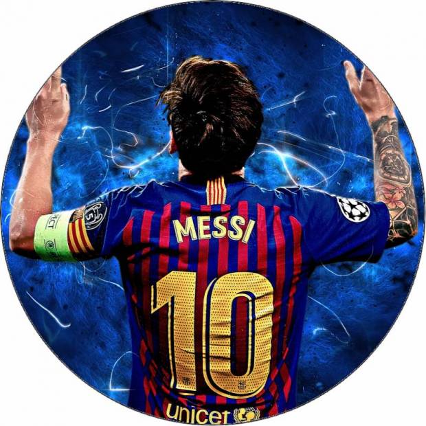 Jedlý papier Lionel Messi v drese FC Barcelona 19,5 cm