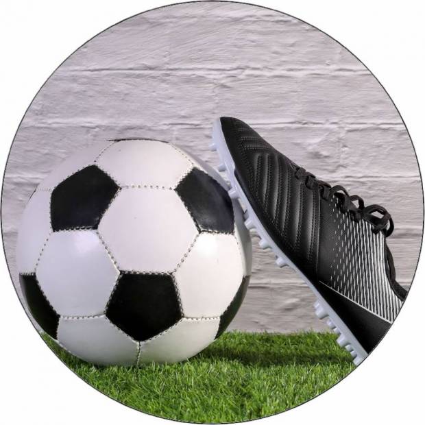 Jedlá papierová futbalová lopta a topánka 19,5 cm