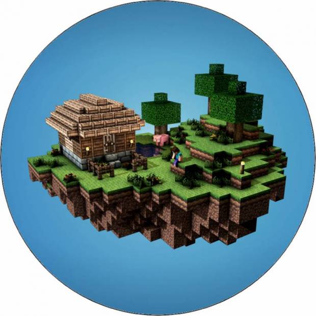 Minecraft ostrov jedlý papier 19,5 cm